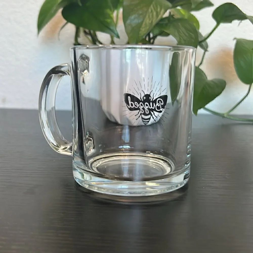 Clear Glass "Buzzed Mug" - Picture 2 of 3